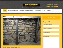 Tablet Screenshot of norrisfoundationrepair.com